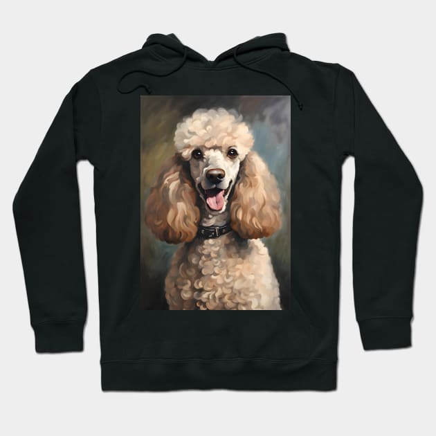 Poodle Dog Breed Oil Painting Hoodie by Art-Jiyuu